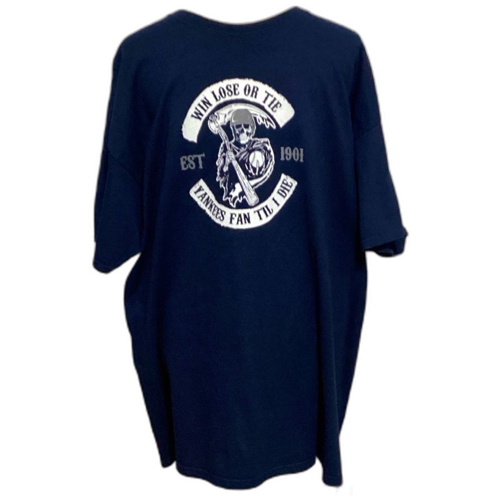 Fruit of the Loom T-Shirt Men’s Size 2XL New York Yankees Win Lose or Tie